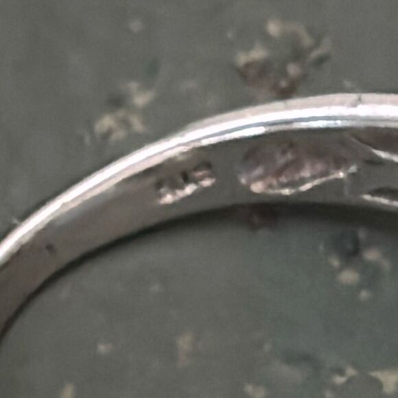 New 925 silver STS medium blue sapphire/ CZ cushion/halo ring Sz 9 fancy setting - Picture 7 of 11